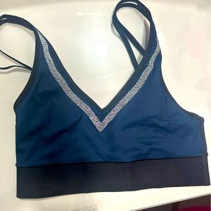 Ultracor navy blue leggings and top set with Swarovski